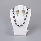 Organic Glass Jewelry Earring and Necklace Bust Displays ODIS-G013-01-1