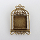 Vintage Alloy Brooch Cabochon Settings PALLOY-N0085-01AB-NF-1