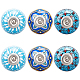 Ahandmaker 6 pièces 3 styles d'impression de boutons de tiroir en porcelaine FIND-GA0001-29D-1