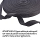 ポリプロピレン繊維PPリボン  ブラック  1インチ(25mm)x1mm  約50ヤード/ロール（45.72メートル/ロール） OCOR-S110-1-3