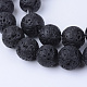 Brins de perles de pierre de lave naturelle X-G-Q462-8mm-24-1