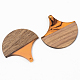 Pendentifs en bois de résine et de noyer RESI-S389-046A-A01-2
