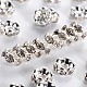 Brass Rhinestone Spacer Beads RB-A014-L5mm-01S-NF-1