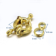 Brass Spring Ring Clasps KK-L082E-01G-3