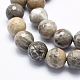 Natural Fossil Coral Beads Strands G-K256-11-14mm-3