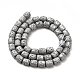 Electroplated Natural Lava Rock Beads Strands G-G984-16A-2
