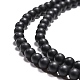 Synthetic Black Stone Beads Strands G-G508-6MM-2