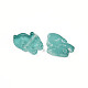Perles de verre peintes par pulvérisation transparentes deux tons GLAA-Q092-03-C06-5