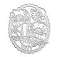 炭素鋼カッティングダイステンシル  DIYスクラップブッキング/フォトアルバム用  装飾的なエンボス印刷紙のカード  花柄  110x92mm DIY-WH0170-111-1
