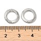 Acumular anillos de bronce enlace chapado KK-Z033-02P-3