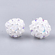 Cuentas tejidas de perlas de imitación de plástico abs FIND-T044-34A-01-2