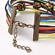 La cire colorée cordon bracelets multi-brins BJEW-JL100-02-4