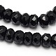 Natural Black Onyx Beads Strands G-D710-B-07-1