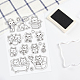 GLOBLELAND Summer Cat Clear Stamps Sofa Bathtub Book Skateboard Silicone Clear Stamp Seals for Cards Making DIY Scrapbooking Photo Journal Album Decoration DIY-WH0167-56-767-3