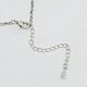 Chaîne pendentif en laiton de chaîne de coeur de femmes de rolo de chaîne strass de collier NJEW-F053-16-3