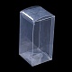 長方形の透明なプラスチックのPVCボックスギフト包装  防水折りたたみボックス  おもちゃやカビ用  透明  箱：6x6x12.1センチメートル CON-F013-01F-1