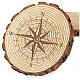 Hojas redondas de madera tallada AJEW-WH0362-002-5