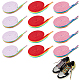 Chgcraft 12 par de cordones de poliéster a rayas arcoíris de 3 colores AJEW-CA0002-34-1