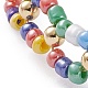 Round Opaque Lustered Glass Seed Beaded Bracelets BJEW-JB05870-02-2