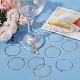 Beebeecraft 100 pz 316 anelli di ciondoli per bicchiere di vino in acciaio inossidabile chirurgico STAS-BBC0003-17B-4