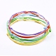 Ajustables pulseras de cordón de poliéster encerado coreano BJEW-JB05068-02-3