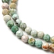 Бусы натуральная перуанская бирюза (яшма) G-A276-C13-3mm-4