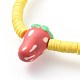 Braccialetti elasticizzati per bambini con perline ecologiche fatte a mano in argilla polimerica BJEW-JB04613-M-3