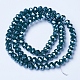 Electroplate Glass Beads Strands X-EGLA-A034-P6mm-A14-2