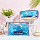CRASPIRE 4Pcs 2 Styles Holographic Makeup Bag Clear Cosmetic Pouchr Laser Portable TPU Transparent Waterpoof Storage Wash Bag Skinny Glitter Pencil Case for Home Office Purse Diaper MRMJ-CP0001-17-4