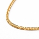 女性用 925 スターリングシルバー ウィート チェーン ネックレス  ゴールドカラー  15.75インチ（40cm） STER-I021-03A-G-2