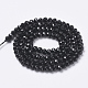Natürliche schwarze Achat Perlen Stränge G-R362-01-3