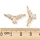 Brass Pave Clear Cubic Zirconia Pendants KK-Q789-08G-3