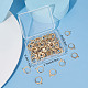 Sunnyclue 1 boîte de 80 crochets de boucles d'oreilles à levier en acier inoxydable plaqué or 18 carats STAS-SC0004-59G-6