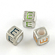 Colorful Cube with Letter Acrylic Beads MACR-D292-2