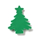 クリスマス pvc プラスチック カボション  クリスマスツリー  ミディアムシーグリーン  34x28x3.5mm KY-G018-A02-2