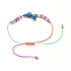 Adjustable Nylon Cord Link Bracelets BJEW-JB04937-M-5