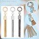 3 комплект 3-х цветный сплав брелок кисточка цепочка подвеска украшение HJEW-UN0001-25-5