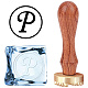 Craspire ледяной штамп буква p штамп для кубиков льда штамп для брендинга льда со съемной латунной головкой и деревянной ручкой винтажный 1.1