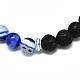 Lapis naturali perline lazuli allungano i braccialetti BJEW-R309-02-A01-2