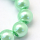 Backen gemalt pearlized Glasperlen runden Perle Stränge HY-Q003-10mm-63-3