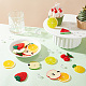 Ahadermaker 24 Uds 8 estilos cabujones de plástico con tema de frutas KY-GA0001-25-5