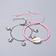 Perle de rocaille en verre réglable et ensembles de bracelets jonc en alliage de zinc de style tibétain BJEW-JB04282-01-1