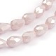 AB Color Plated Faceted Teardrop Glass Beads Strands EGLA-J060-AB02-1