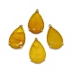 天然石翡翠ペンダント  真鍮パーツ  多面カット  ティアドロップ  染め  ゴールドカラー  ダークチソウ  31.5~32.5x18~18.5x5.5~6mm  穴：1.4mm G-E526-08B-2