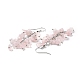 Серьги с подвесками из натурального розового кварца EJEW-I264-01P-01-3