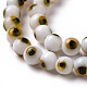Handgefertigte Murano bösen Blick runde Perle Stränge LAMP-L055-4mm-20-4