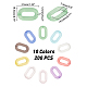 Superfindings anillos de enlace de acrílico transparente OACR-FH0001-012-5