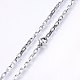 304 Stainless Steel Box Chain Necklaces NJEW-F226-07P-12-2