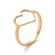 Ионное покрытие (ip) 201 кольцо из нержавеющей стали в форме сердца RJEW-J051-16G-1