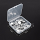 NBEADS 60Pcs Stainless Steel Round Blank Bezel Pendant Connector DIY-NB0002-41-3